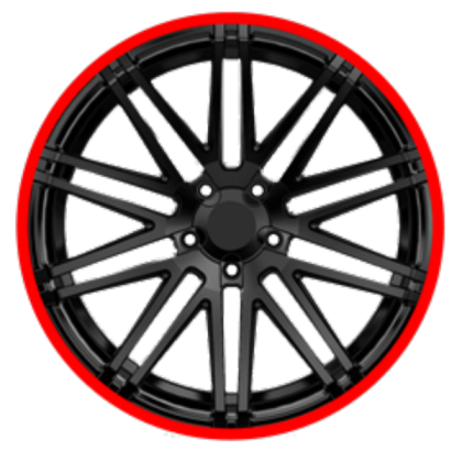 Black rims with Red lips Roblox decal