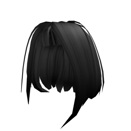 Black short hair w/ thin bangs Roblox item