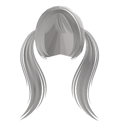 ♡ white long curly dolly baby pigtails Roblox item