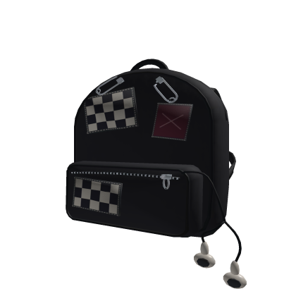 Black Patchwork Backpack - 3.0
