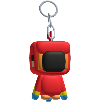 Pixel Parrot Keychain
