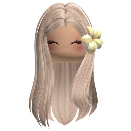 Cute Tropical Preppy Chibi Girl w/ Flower in Hair Roblox item