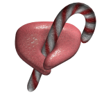 Split Tongue with Candy Cane