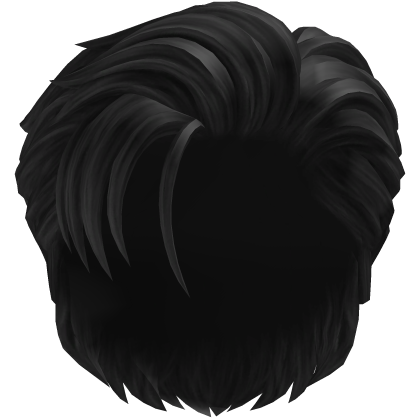 Messy Black Side Swept Hair