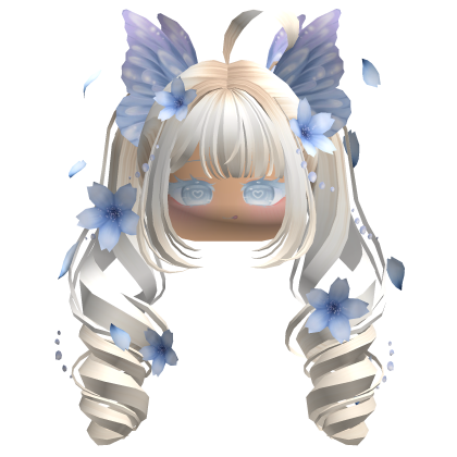 Mystical Sakura Petal Pigtails (Beige)