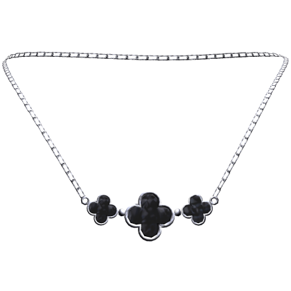Multi Black Clover Silver Necklace 3.0 