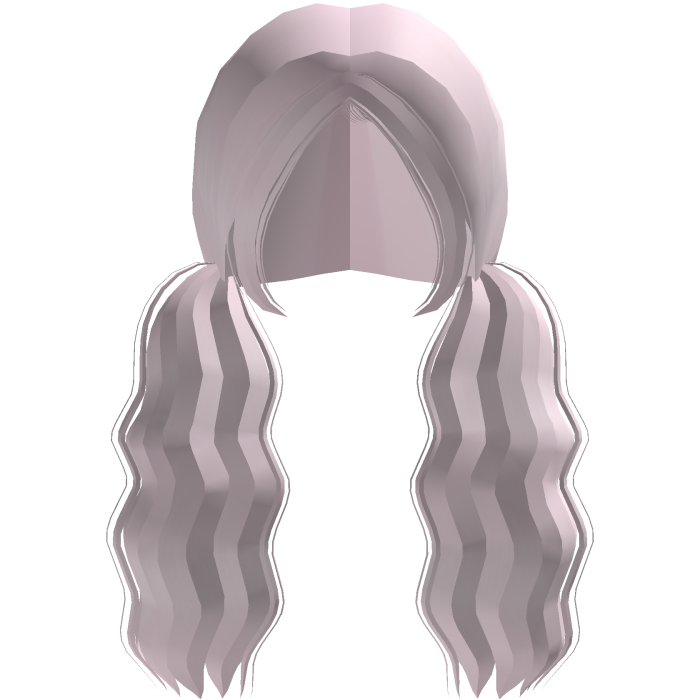 ۶ৎ | fluffy wavy big pink low pigtails