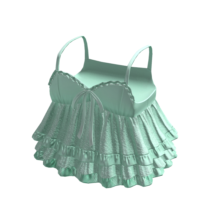 3.0 Mint Cute Ruffled Babydoll Dress Angel Doll