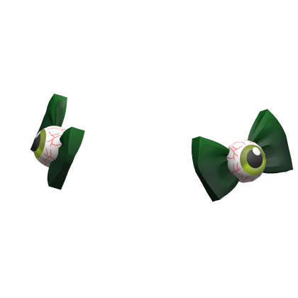 Scary Holiday Eyeball Bang Bows in Green/Hazel