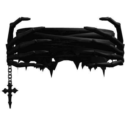 Black Dirty Eye Bandage w/ Skeleton Hands