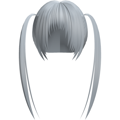 (# ‸ <-；)  pale blue twintails with messy bangs Roblox item