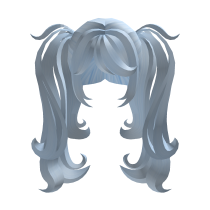 fluffy cute cozy kawaii light blue pigtails Roblox item