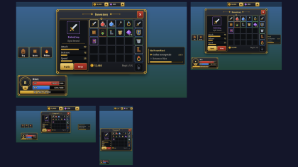 RPG UI Kit Inventory Quest Health Mana HUD Panels preview 9