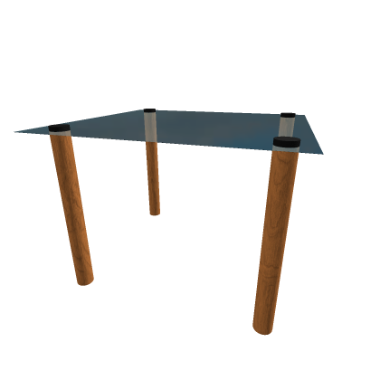 Table en verre
