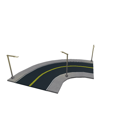 Simple Road Curve With Lights