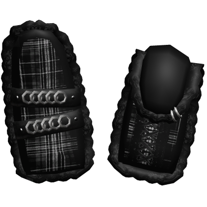 Black Plaid Dark Vkei Emo Bunny Ears Roblox item