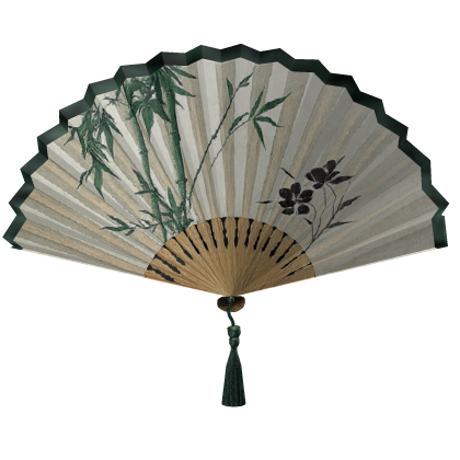 Ivory Bamboo Ceremony Fan thumbnail