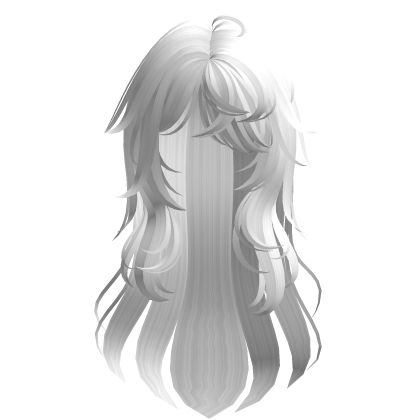 White Slightly Messy Anime Hair with Soft Layers