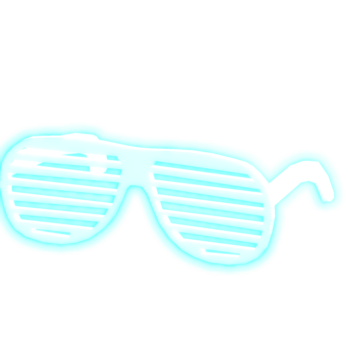 [EMISSIVE] glowing neon blue shutter shades