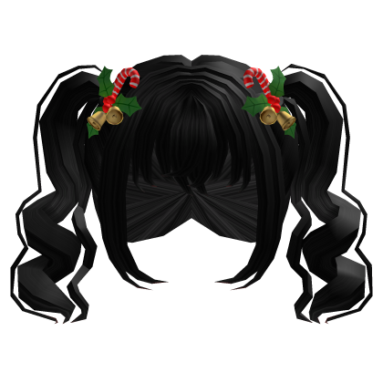 cute black braids Christmas Roblox item
