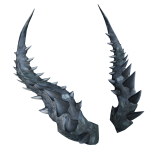 Bluesteel Wailing Dragon Horns