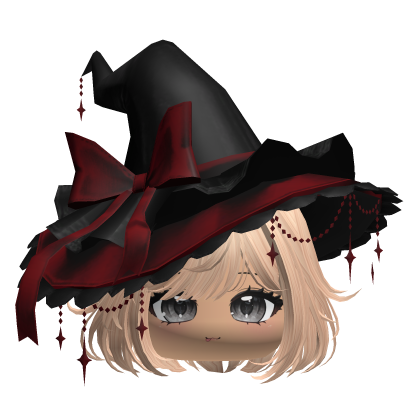 Cute Hair w/Halloween Witch Hat (Blonde) Roblox item