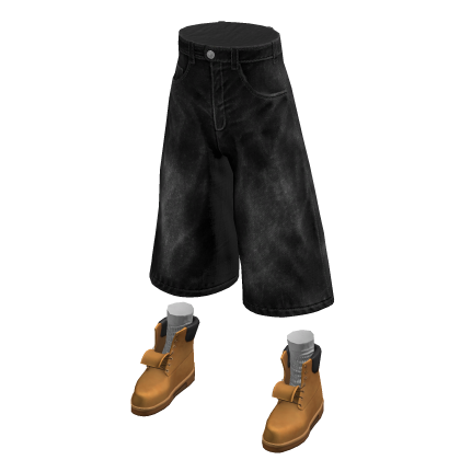 Distressed Shorts Black Denim Designer Baggy Jorts