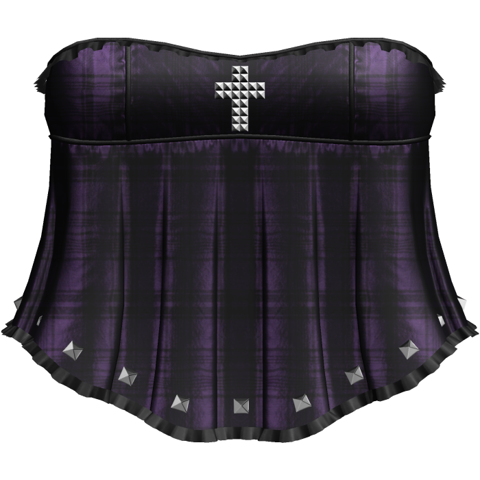 Gothic Purple Plaid Ruffle Dress