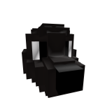 8bit black wolf head