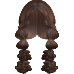 Jolly Fluffy Long PigTails in Brown