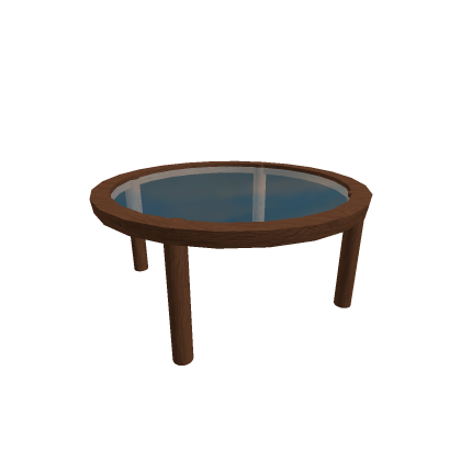 Wooden coffee table with glass