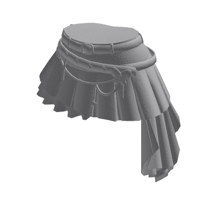 Y2K Layered Skirt w/ Star Chain (Gray)