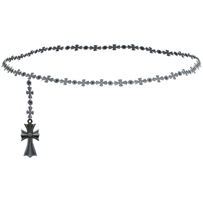 Y2k Silver Cross Head Chain