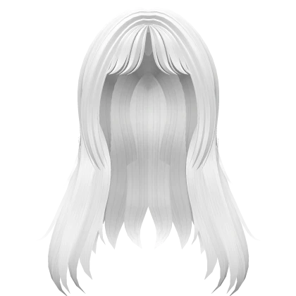 White Messy Anime Hair Roblox item thumbnail