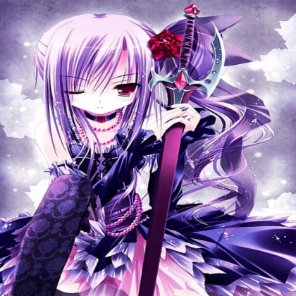Purple Sword Anime Girl Roblox decal
