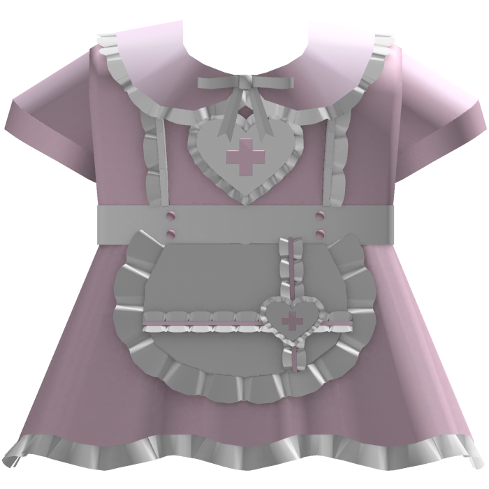 Pink goth kawaii cute ruffled nurse dress 