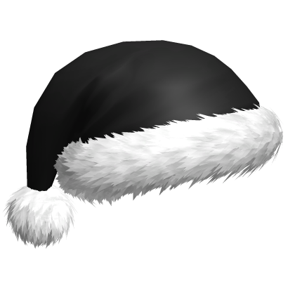 Christmas Hat Black Santa Holiday New Year Natal