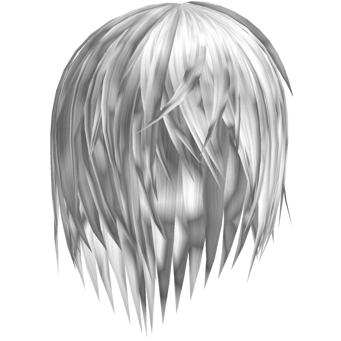 silver wet emo hair 