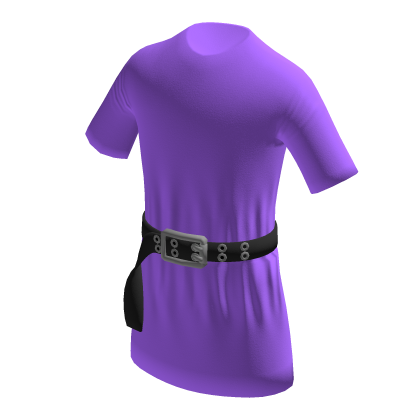 Belted long T-shirt : Purple thumbnail