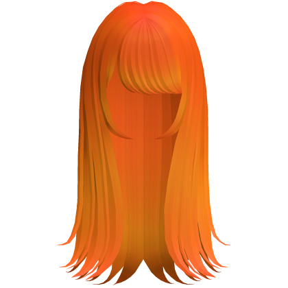 Long Straight Vampire Goth Emo Hair (Orange) Roblox item