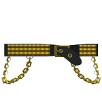black Belt w/Gold Double Chain