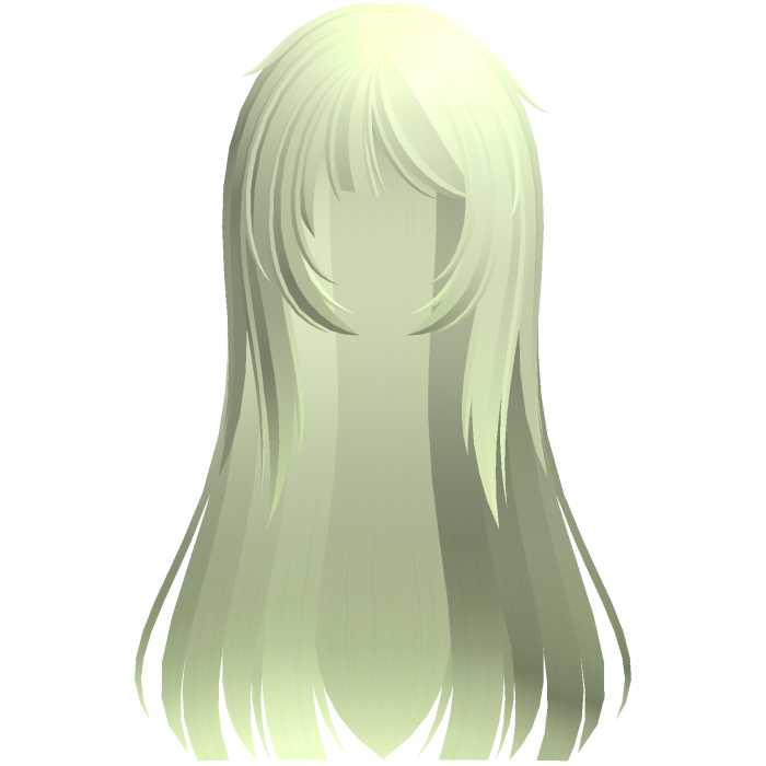 🤍 adorable tsundere long hair in pastel green