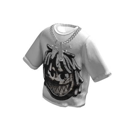 White T-Shirt Skull Drip w / Toy Chain thumbnail