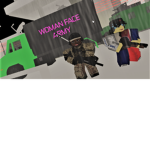 woman...face army