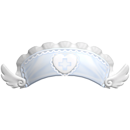 ♡ ┊ angel nurse hat in blue