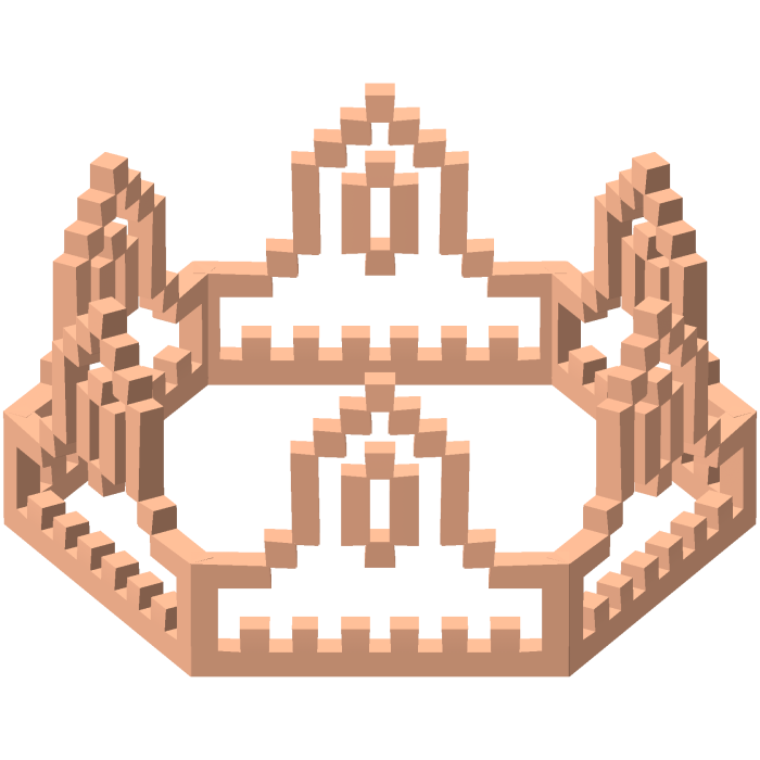 Pastel Orange 8-Bit Royal Crown Outline (Addon)