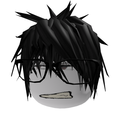 Black Emo Messy Vkei Punk Head Hair Roblox item