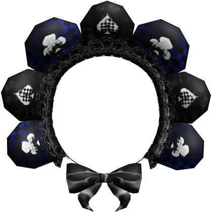 x ♧ blue goth silly jester circus flower ♡ x 