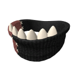 🍀Big Teeth Knit Neck Warmer (Red & Black)