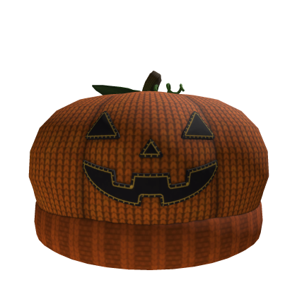 Jack o Lantern Knit Beanie